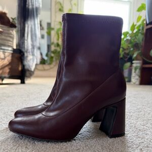 MIA Plum Retro Heeled Boots
